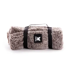 MARTIN SELLIER - Plaid Doudouzen pour chien et chat, coloris noir marron - L.100xl.78cm