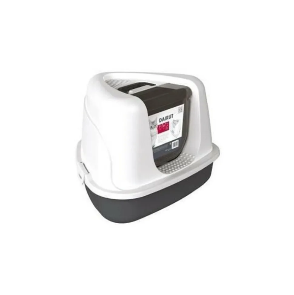 M PETS - Maison de toilette 50x42x36 cm- mpets - dairut noir & blanc