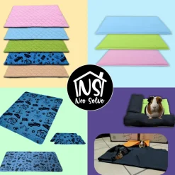 NEO SOLVO - Coussin polaire avec 2 boudins tunnels pour cochon d'inde