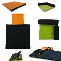 NEO SOLVO - Lot de 2 coussins polaire pour cochon d'inde et lapin avec cachette et couverture intégrée