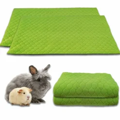 NEO SOLVO - Lot de 2 - tapis qui remplace la litière pour cochon d'inde et lapin - absorbant, imperméable, passe en machine 105 x 70 cm