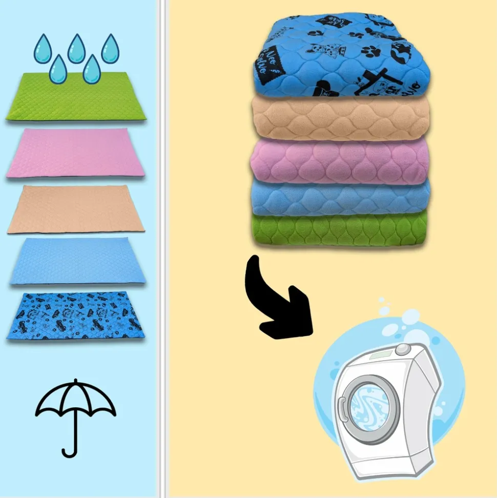 NEO SOLVO - Lot de 2 - tapis qui remplace la litière pour cochon d'inde et lapin - absorbant, imperméable, passe en machine 70 x 35 cm