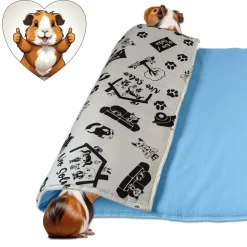 NEO SOLVO - Tapis pour cochon d'inde et lapin en polaire - 140 x 70 cm - polaire absorbant, lavable en machine, economique et ecologique