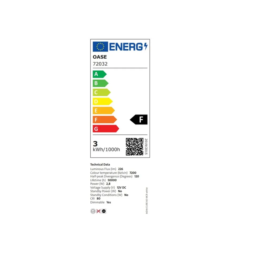 Oase aquarium 15l led blanc - flow 15 mcr white