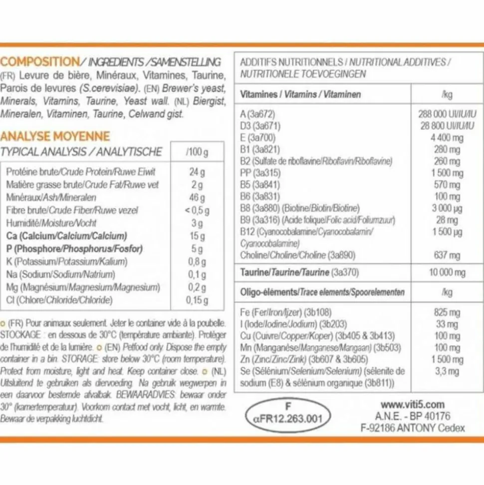 OSALIA - Vit'i5 orange chien/chat - osalia 600 g recharge
