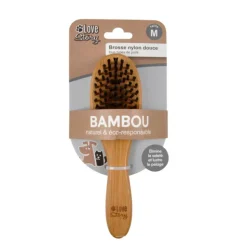 PARIS PRIX - Brosse de toilettage bambou