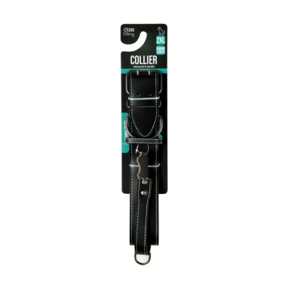 PARIS PRIX - Collier pour chien 2xl "cuir" 70cm noir