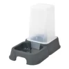 PARIS PRIX - Distributeur d'eau & croquettes "chat" 1,5l gris