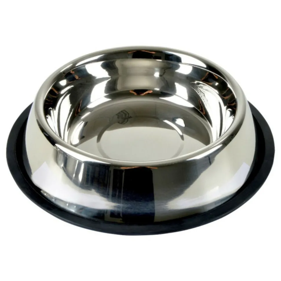 PARIS PRIX - Gamelle antidérapante chien & chat "inox" 25cm argent