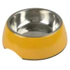 PARIS PRIX - Gamelle pour chien & chat "bol inox" 14cm moutarde