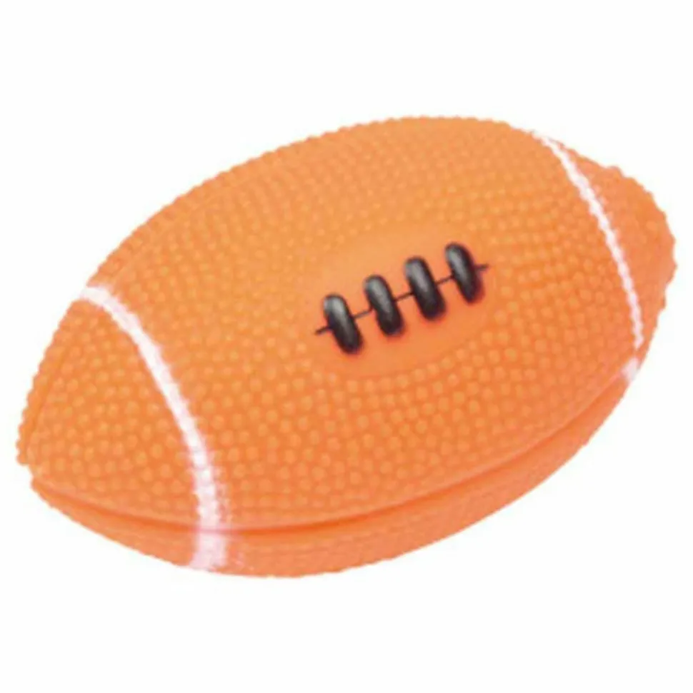 PARIS PRIX - Jouet pour chien "balle de rugby" 11cm orange