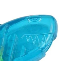 PARIS PRIX - Jouet pour chien givré "requin" 18cm bleu & jaune