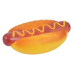 PARIS PRIX - Jouet pour chien "hot dog" 15cm orange