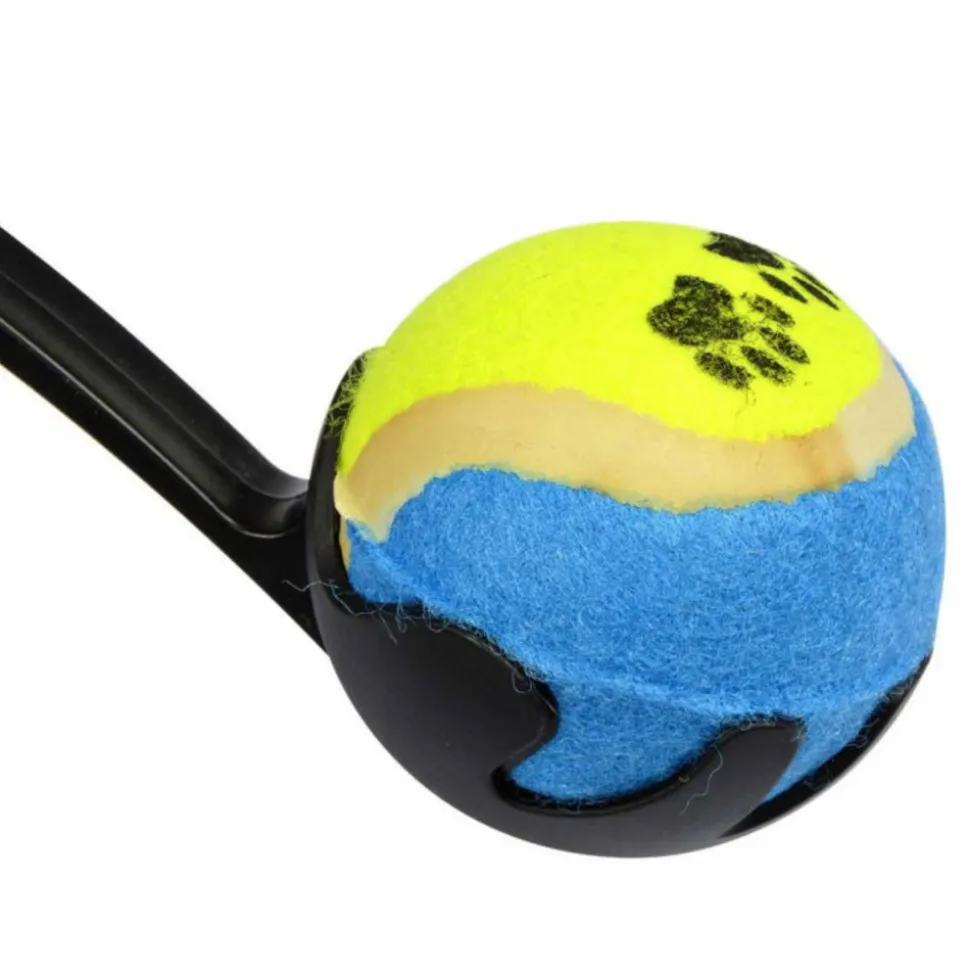 PARIS PRIX - Jouet pour chien "lanceur balle tennis" 48cm noir