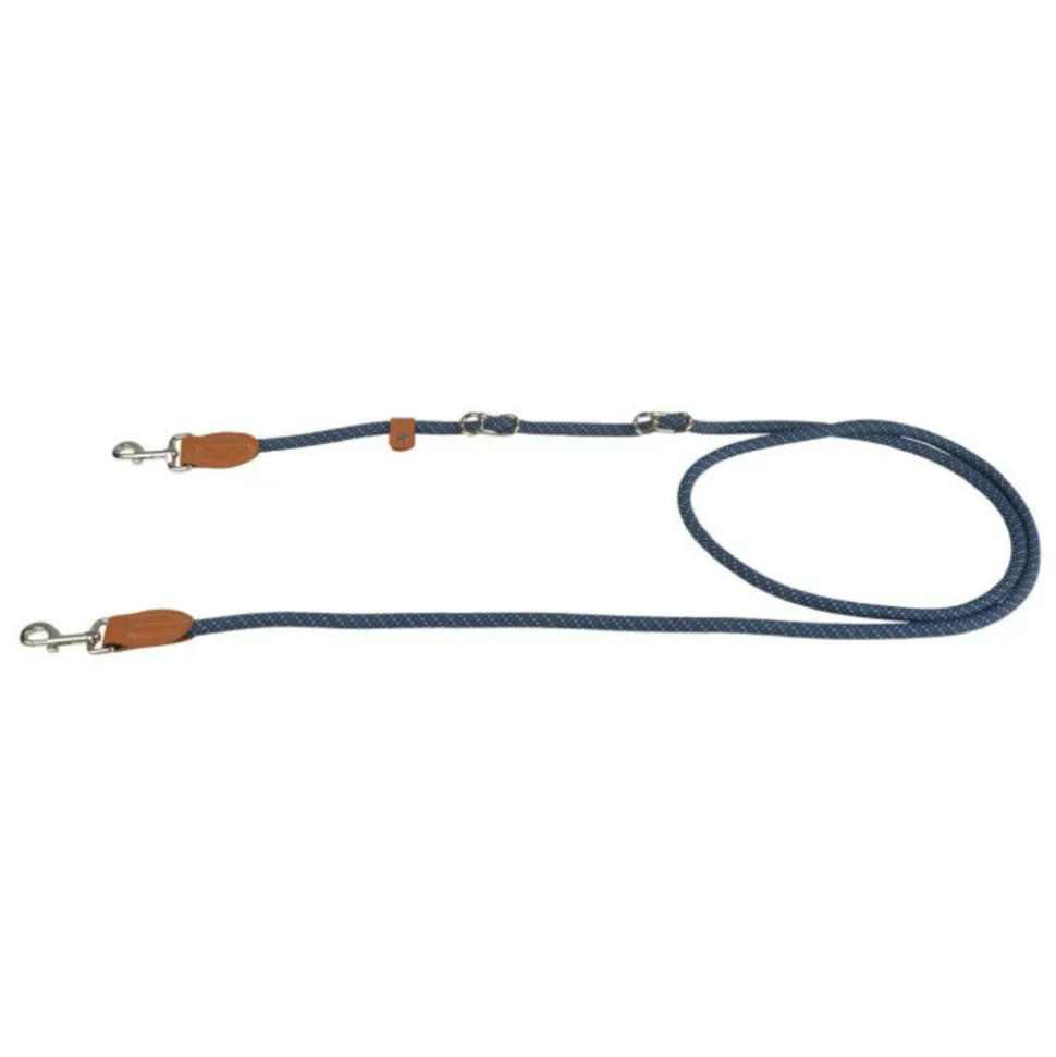 PARIS PRIX - Laisse corde pour chien "multi-positions" 250cm bleu marine