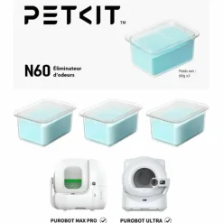 PETKIT - N60 désodorisants pour litière automatique lot de 3