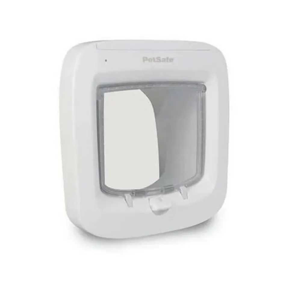 PETSAFE - - chatiere a puce électronique ppa19-16145, chatiere a piles, verrouillage a 4 positions - 22 x 23.9 cm installation fac