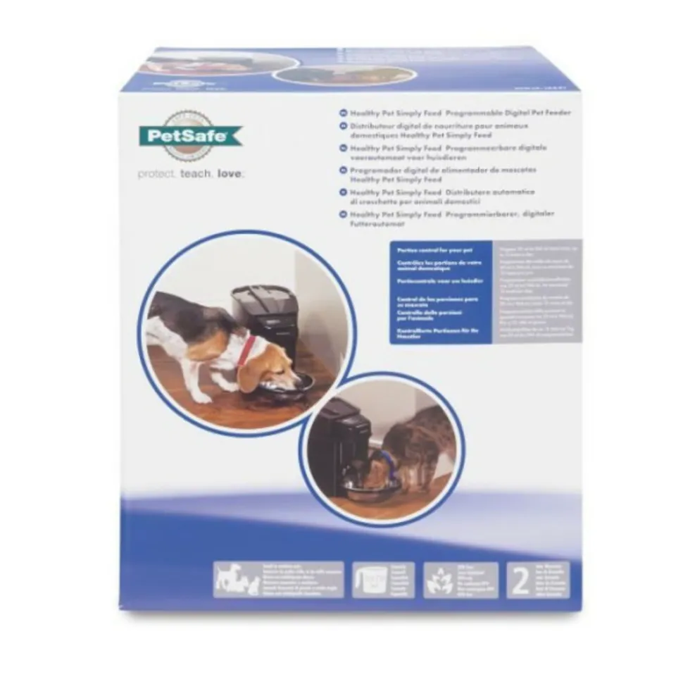 PETSAFE - - distributeur automatique de croquettes pour chien/chat 5.6l simply feed- jusqu'a 12 repas,fonctionne avec piles ou
