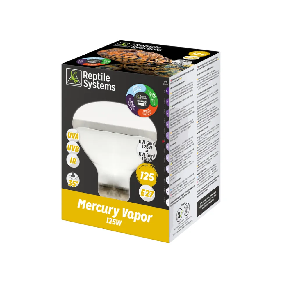 REPTILE SYSTEMS - Lampe Mercury Vapor D3 E27 125w pour reptiles
