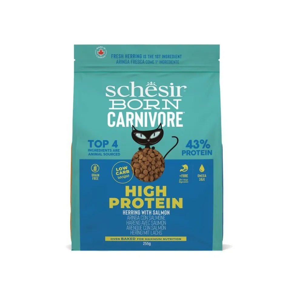 SCHESIR - Croquette chat hareng et saumon - schesir born carnivore 255 g