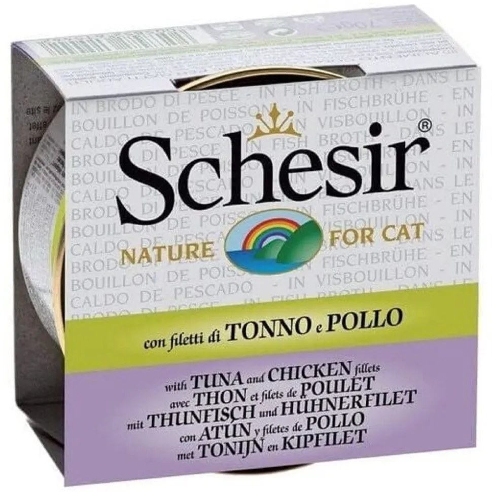 SCHESIR - Pâtée en boîte chat 0.07kg 70g filet de poulet