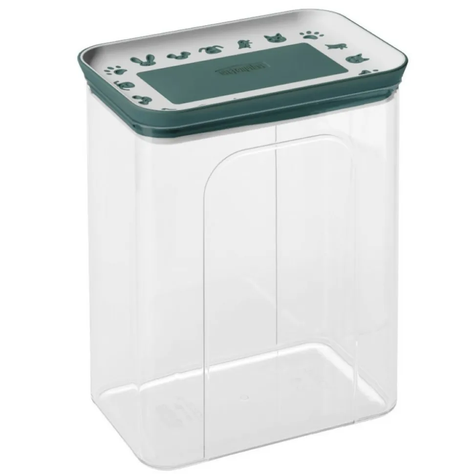 STEFANPLAST - Boite à friandises hermétique verte 2.2 litres pour chien ou chat