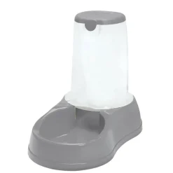 STEFANPLAST - Distributeur de croquettes 3.5 kg, gris en plastique, pour chien ou chat