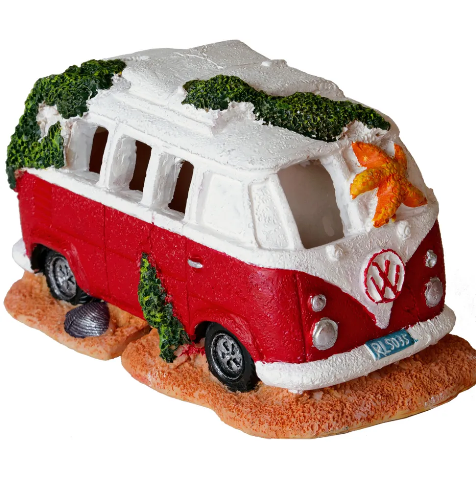 SUPERFISH - Décoration d'aquarium : van VW en résine - H.8cm