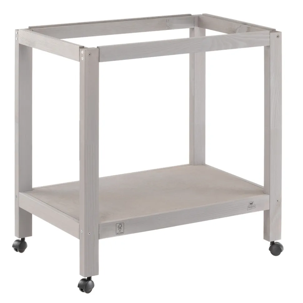 Supports pour cages à oiseaux ferplast sumet 65 wood support en bois avec roues