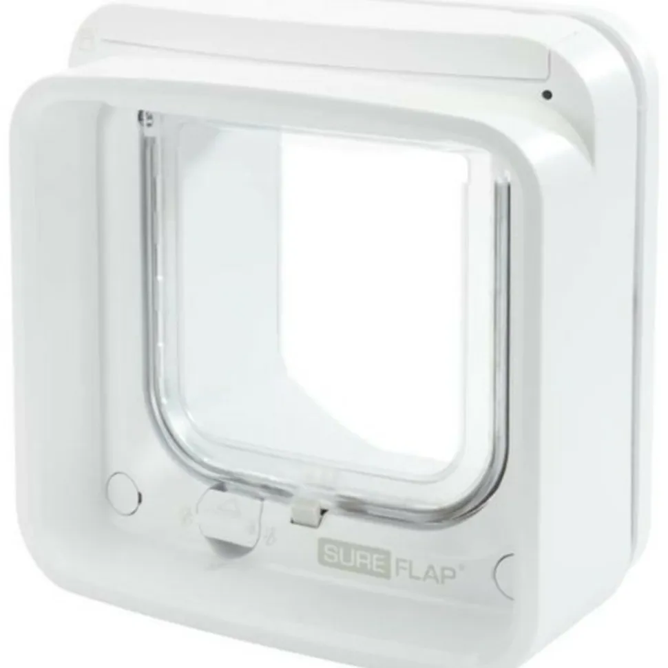 SUREFLAP - Chatiere a puce électronique connecté - blanc - 142 mm x 120 mm (livré sans le hub)