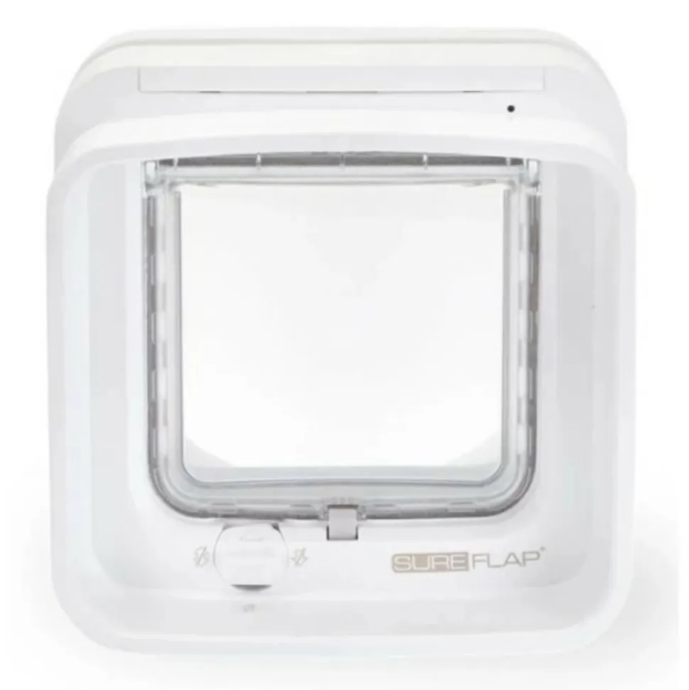 SUREFLAP - Chatiere a puce électronique dualscan - blanc - 142 mm x 120 mm (mémorisation d'un maximum de 32 puces)
