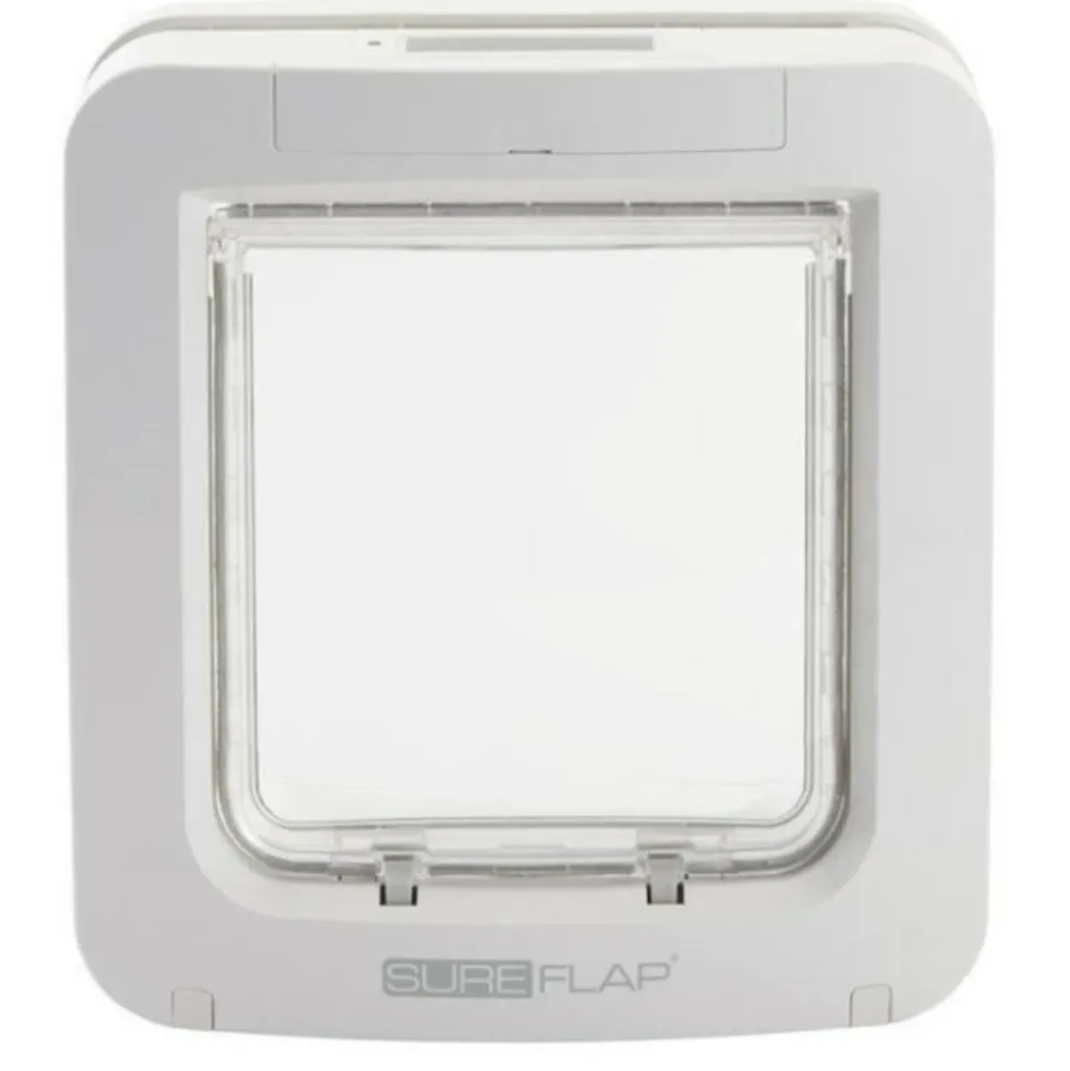 SUREFLAP - Grande chatiere a puce électronique - blanc - 178 mm x 170 mm (mémorisation d'un maximum de 32 puces)
