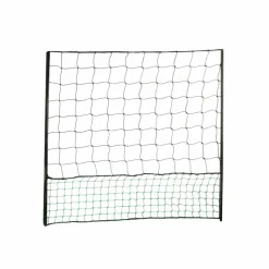 SWEEEK - Kit filet clôtures pour poules 50m avec 14 piquets double pointes. Modulable. Porte d'accès. Sardines incluses