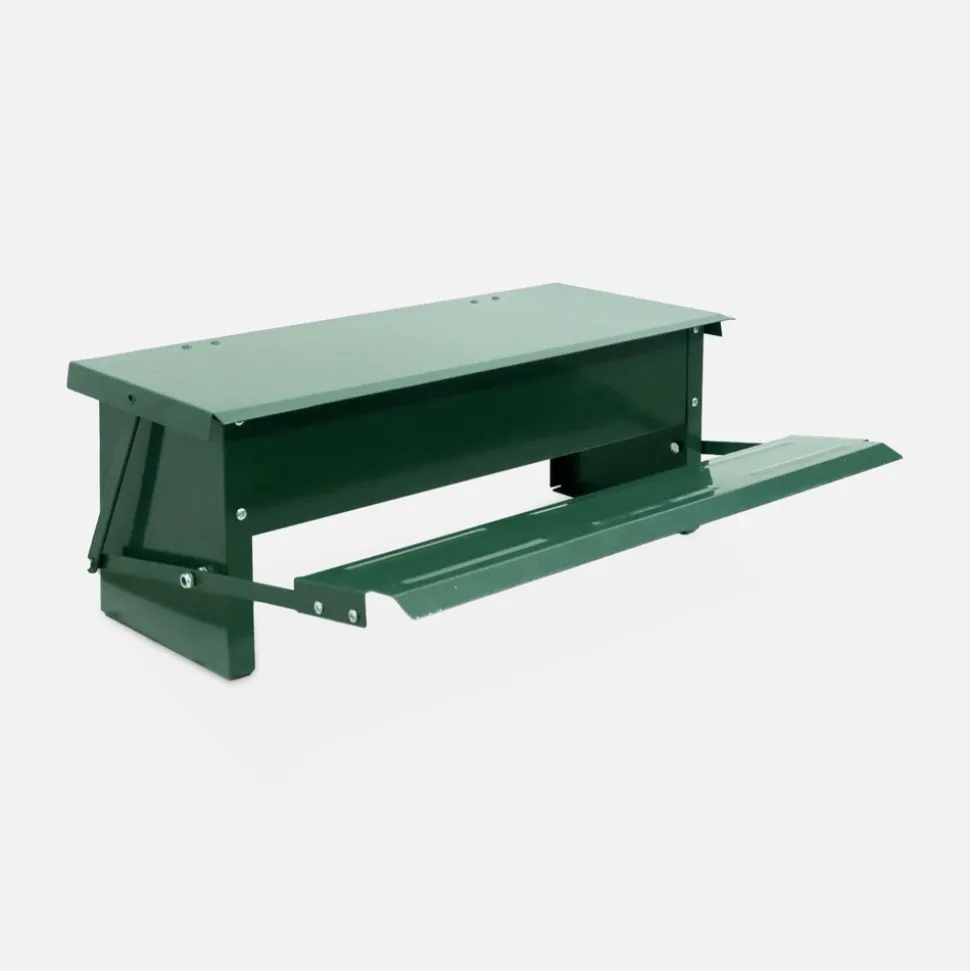 SWEEEK - Mangeoire automatique pour poules - distributeur à pédale - capacité de 5kg - acier galvanisé