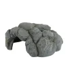 TERRA DELLA - Grotte pour reptiles taille M, coloris anthracite - 24x23x10,5cm