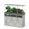 TERRATLANTIS - Terrarium et Meuble avec portes Béton L.132xP.45xH.60cm