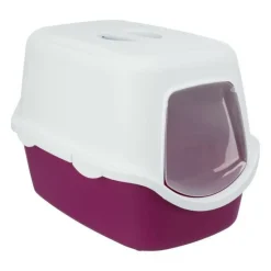 TRIXIE - Bac a litiere trixie vico - couvercle - 40 × 40 × 56 cm - baie et blanc