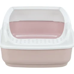 TRIXIE - Bac à litière delio rose et blanche 49.5 x 38 x 20 cm pour chat