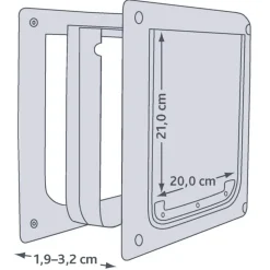 TRIXIE - Chatière pour chiens à double sens taille xs-s 25 x 29 cm blanc