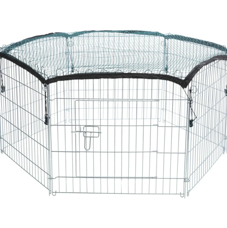 TRIXIE - Enclos extérieur avec filet pour animaux 63x60 cm argenté 6253