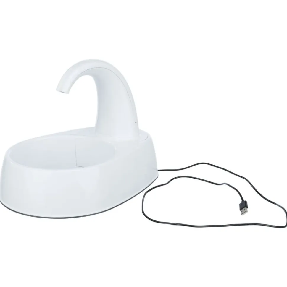 TRIXIE - Fontaine à boire pour animaux de compagnie curved stream blanc