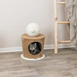 TRIXIE - Grotte pour chat avec balle à gratter 36x50 cm taupe