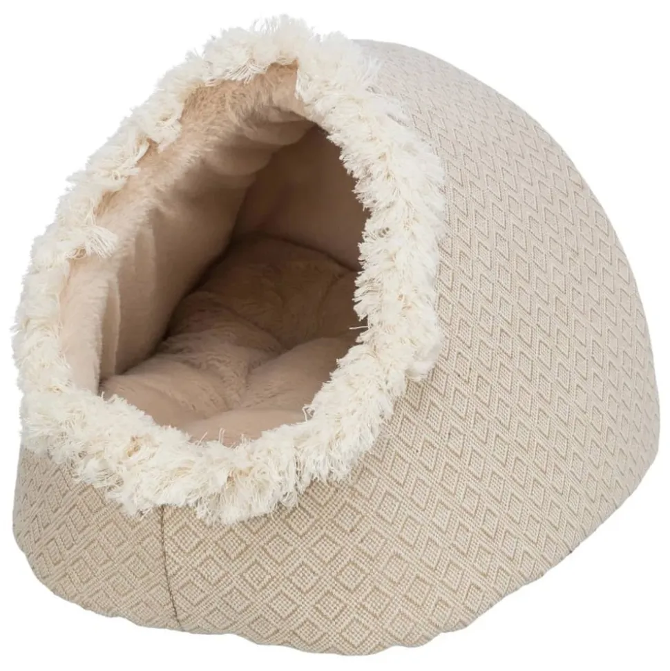 TRIXIE - Lit cachette pour animaux de compagnie boho 35x26x41 cm beige