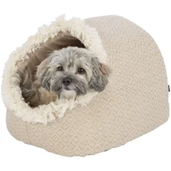 TRIXIE - Lit cachette pour animaux de compagnie boho 35x26x41 cm beige