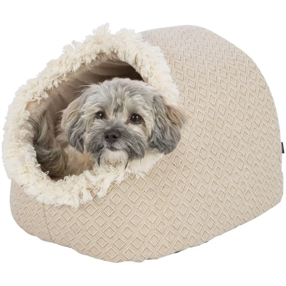 TRIXIE - Lit cachette pour animaux de compagnie boho 35x26x41 cm beige