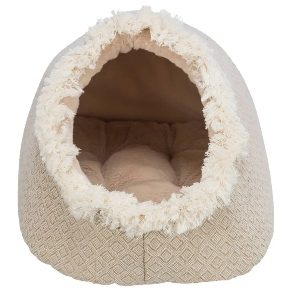 TRIXIE - Lit cachette pour animaux de compagnie boho 35x26x41 cm beige