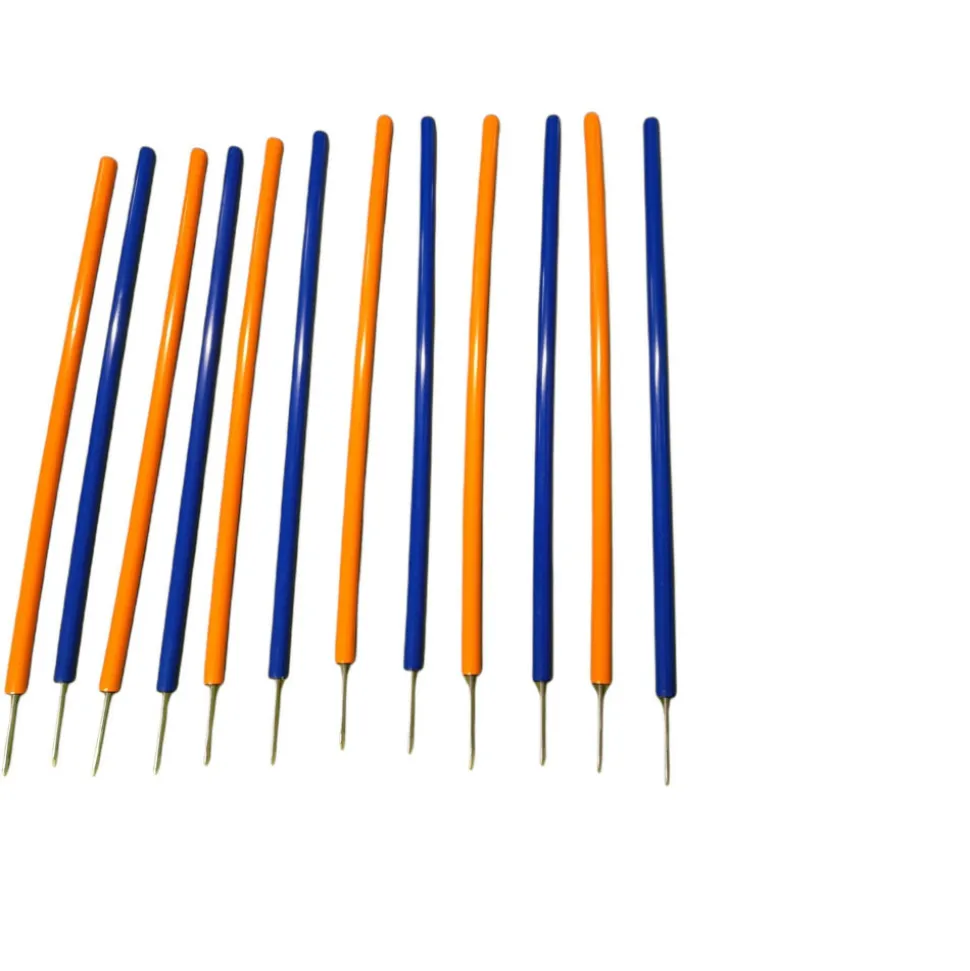 TRIXIE - Piquets de slalom pour parcours d'agilité 115 cm 12 pcs plastique
