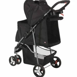 TRIXIE - Poussette pliante pour chiens et chats noir 28958