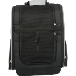 TRIXIE - Sac à dos à roulettes pour animaux de compagnie noir et gris