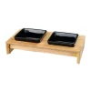 TRIXIE - Trixie set ecuelles 28x5x15cm - 2x0,2l - noir - pour chien